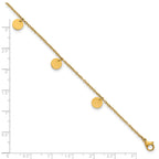 Polished Gold-Tone Stainless Steel Bracelet 6.85mm