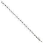 Polished Cubic Zirconia Stainless Steel Bracelet 3.25mm