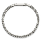 Polished Cubic Zirconia Stainless Steel Bracelet 3.25mm