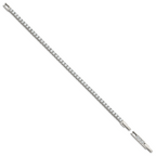Polished Cubic Zirconia Stainless Steel Bracelet 3.25mm