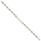Polished Anchor Stainless Steel ID Bracelet 4.3mm