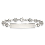 Polished Anchor Stainless Steel ID Bracelet 4.3mm