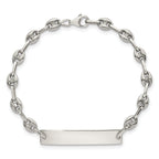 Polished Anchor Stainless Steel ID Bracelet 4.3mm