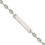 Polished Anchor Stainless Steel ID Bracelet 4.3mm