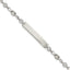 Polished Cubic Zirconia Anchor Stainless Steel ID Bracelet 4.35mm