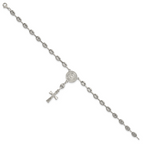 Polished Cross Stainless Steel Bracelet 4.35mm