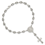 Polished Cross Stainless Steel Bracelet 4.35mm