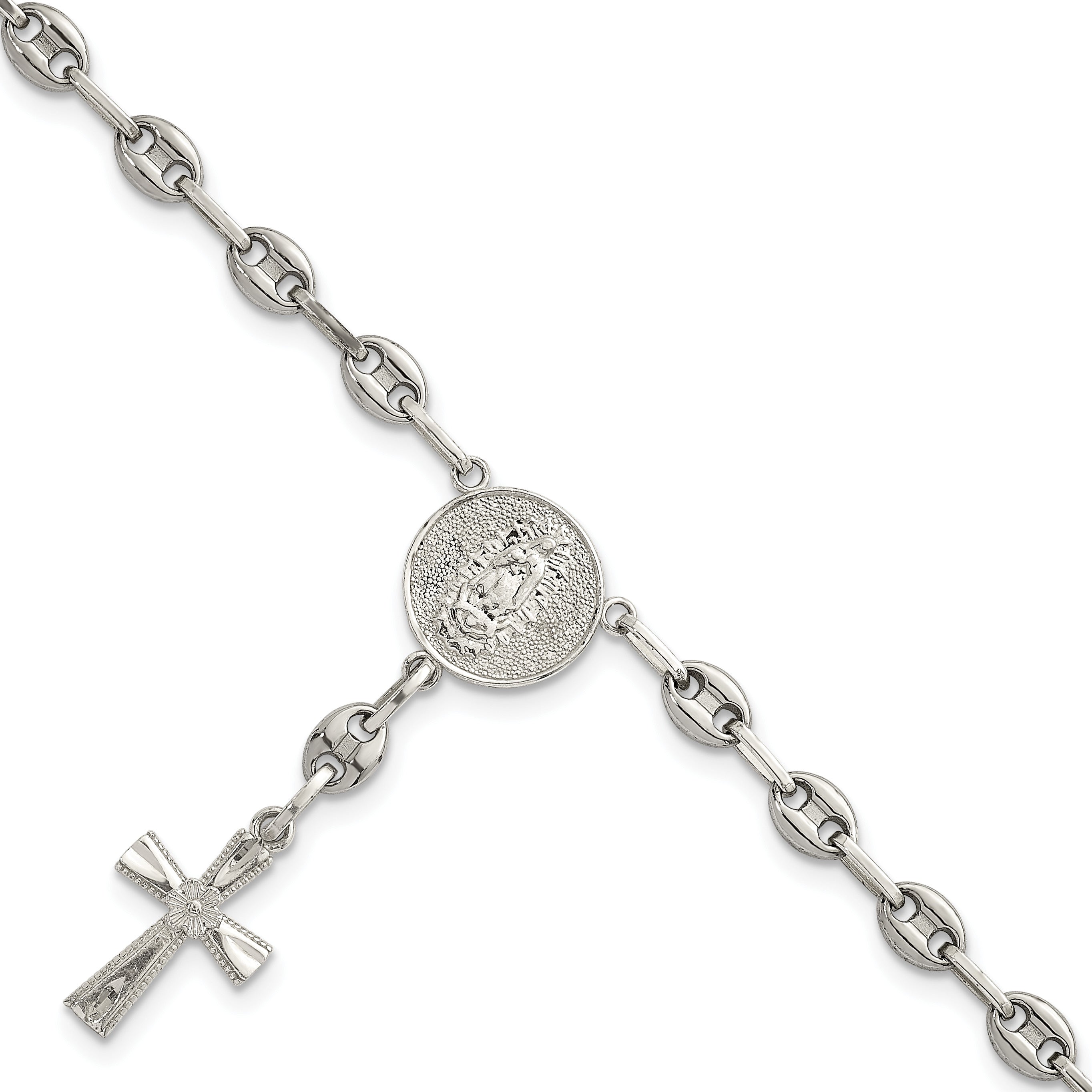 Polished Cross Stainless Steel Bracelet 4.35mm Main image