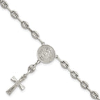 Polished Cross Stainless Steel Bracelet 4.35mm