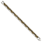 Polished Gold-Tone Stainless Steel Bracelet 11.2mm