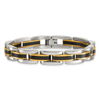 Polished Gold-Tone Stainless Steel Bracelet 11.2mm