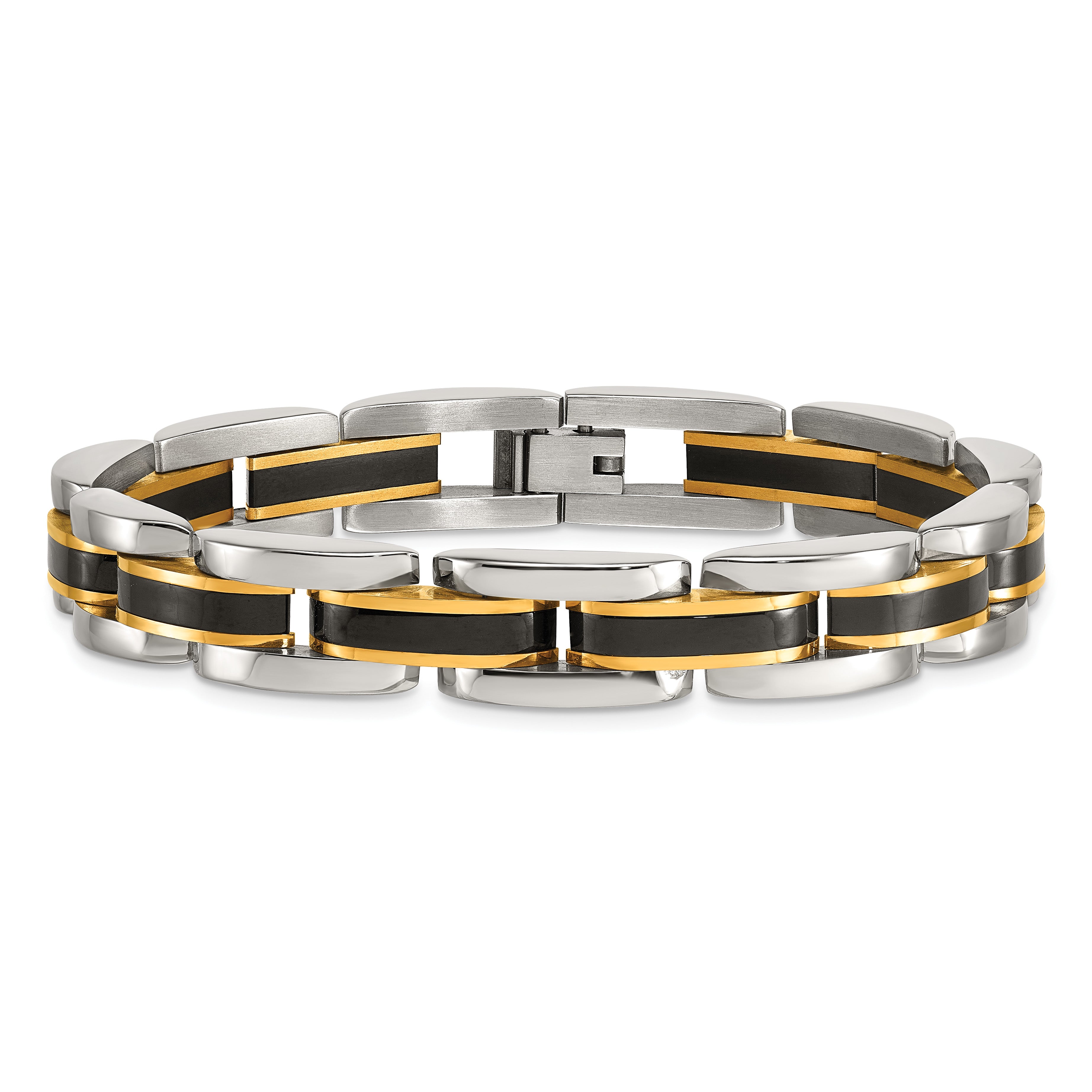 Polished Gold-Tone Stainless Steel Bracelet 11.2mm