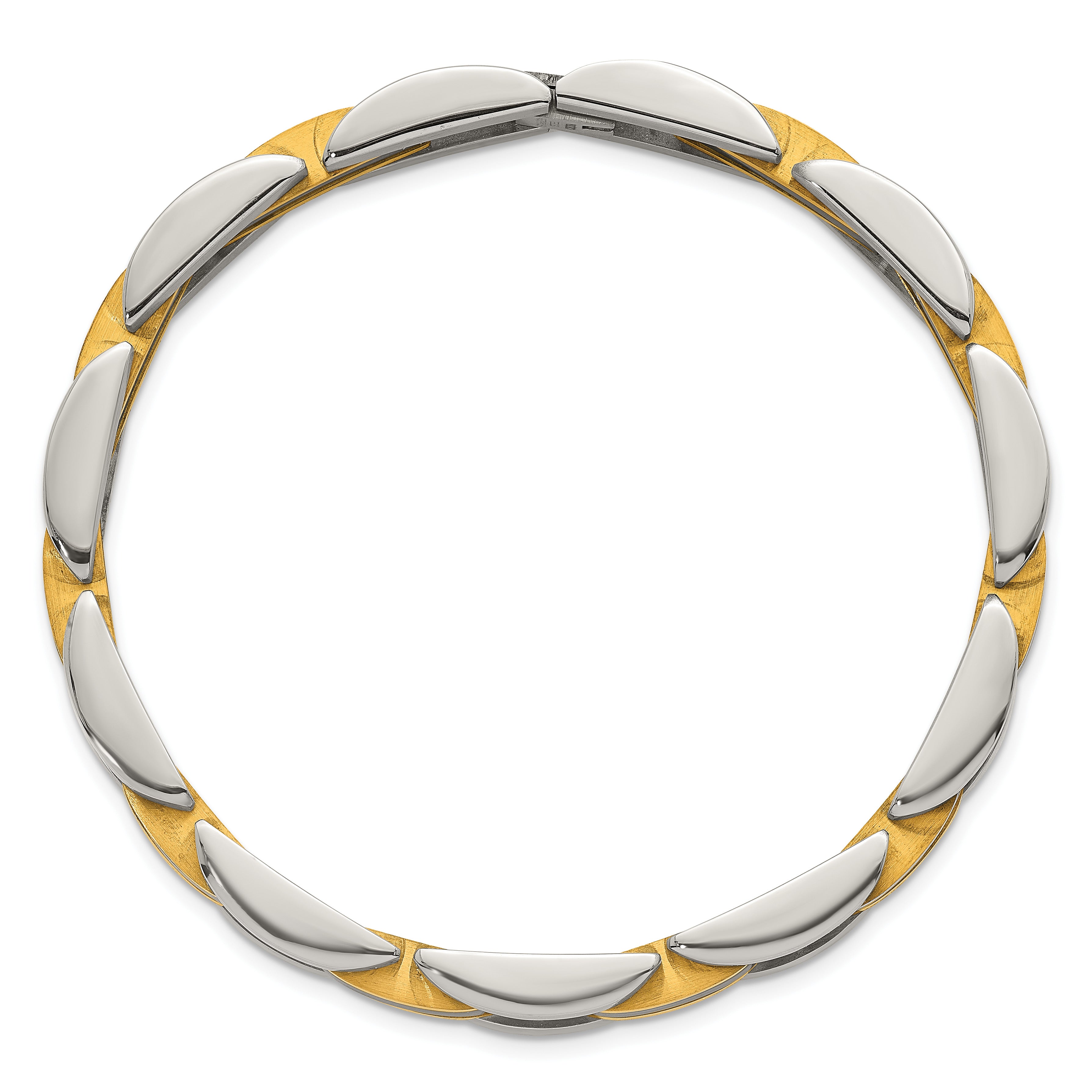 Polished Gold-Tone Stainless Steel Bracelet 11.2mm
