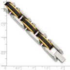 Polished Gold-Tone Stainless Steel Bracelet 11.2mm
