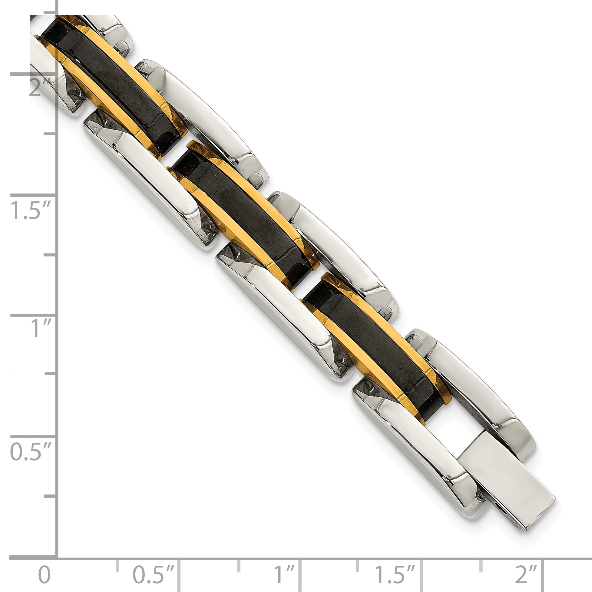 Polished Gold-Tone Stainless Steel Bracelet 11.2mm