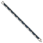 Polished Black Stainless Steel Bracelet 11mm