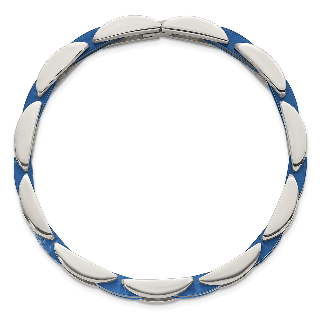 Polished Black Stainless Steel Bracelet 11mm