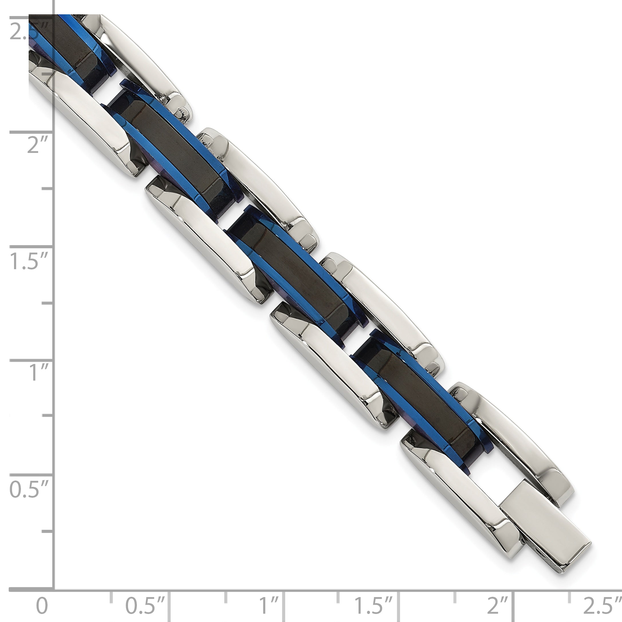 Polished Black Stainless Steel Bracelet 11mm