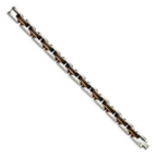 Polished Black Stainless Steel Bracelet 11mm 8.5in