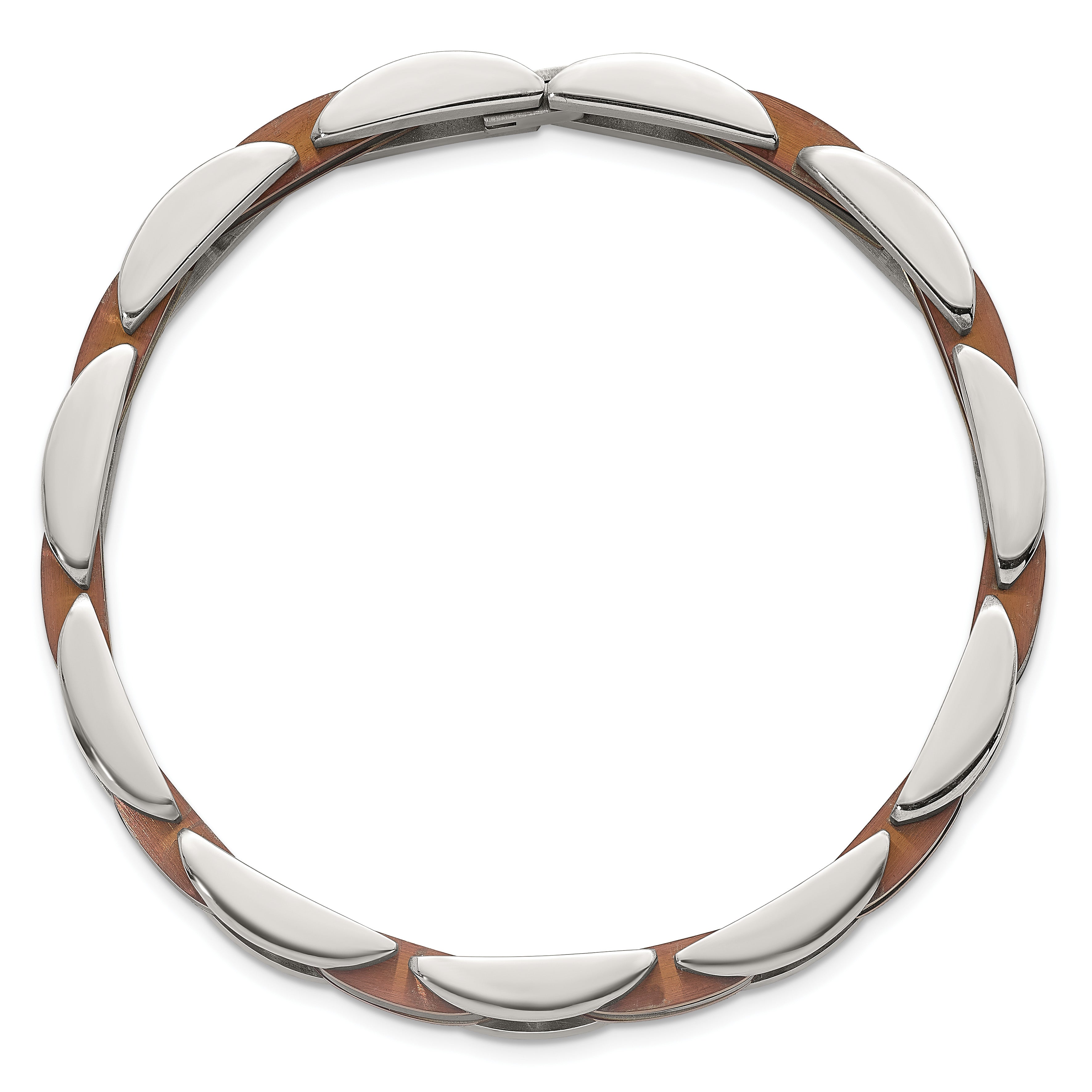 Polished Black Stainless Steel Bracelet 11mm 8.5in