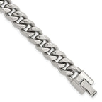 Polished Stainless Steel Curb Chain Bracelet 9mm
