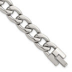 Polished Stainless Steel Curb Chain Bracelet 12mm