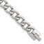 Polished Stainless Steel Curb Chain Bracelet 12mm