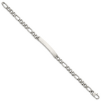 Polished Franco Stainless Steel ID Bracelet 7mm