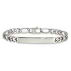 Polished Franco Stainless Steel ID Bracelet 7mm