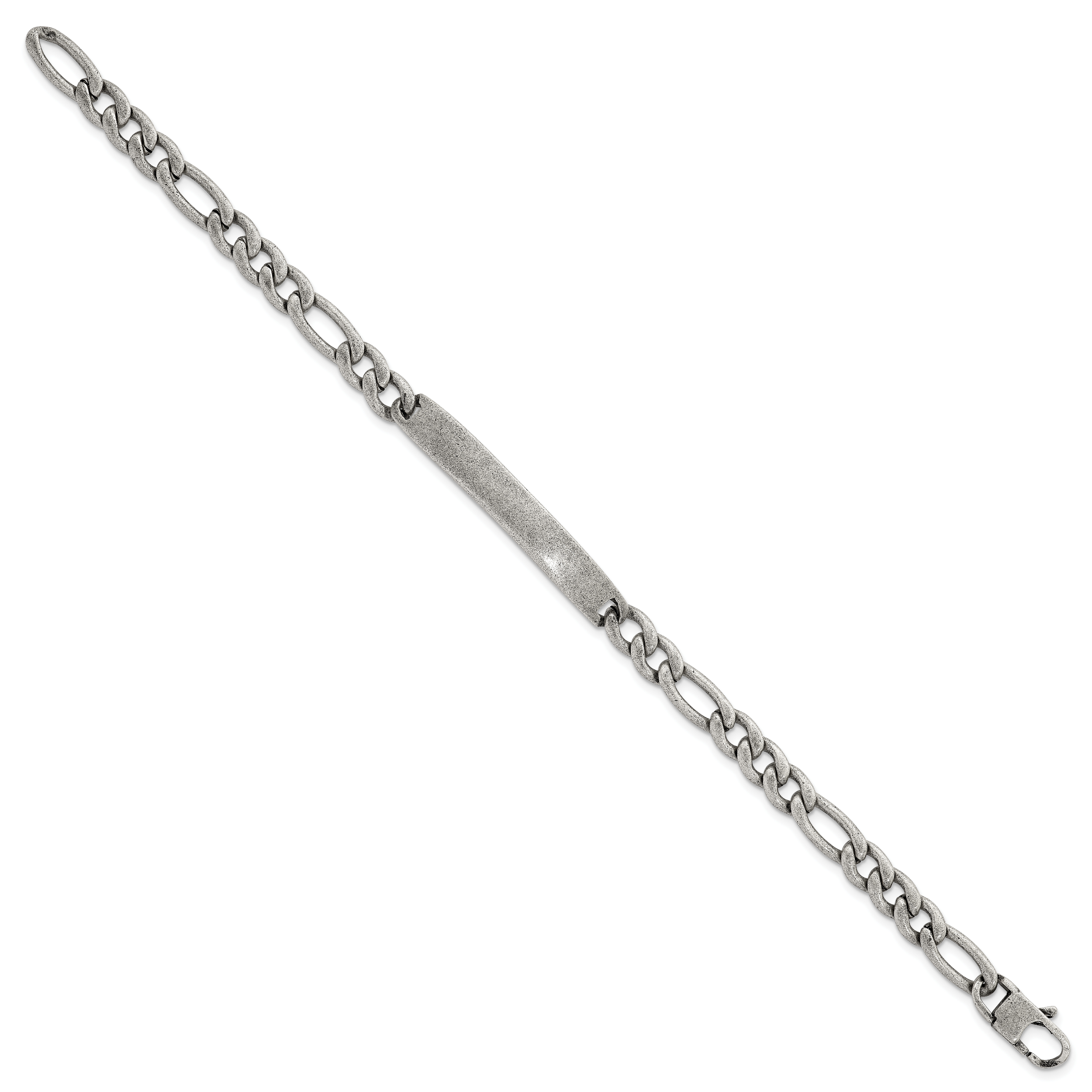 Antiqued Franco Stainless Steel ID Bracelet 7mm Secondary image