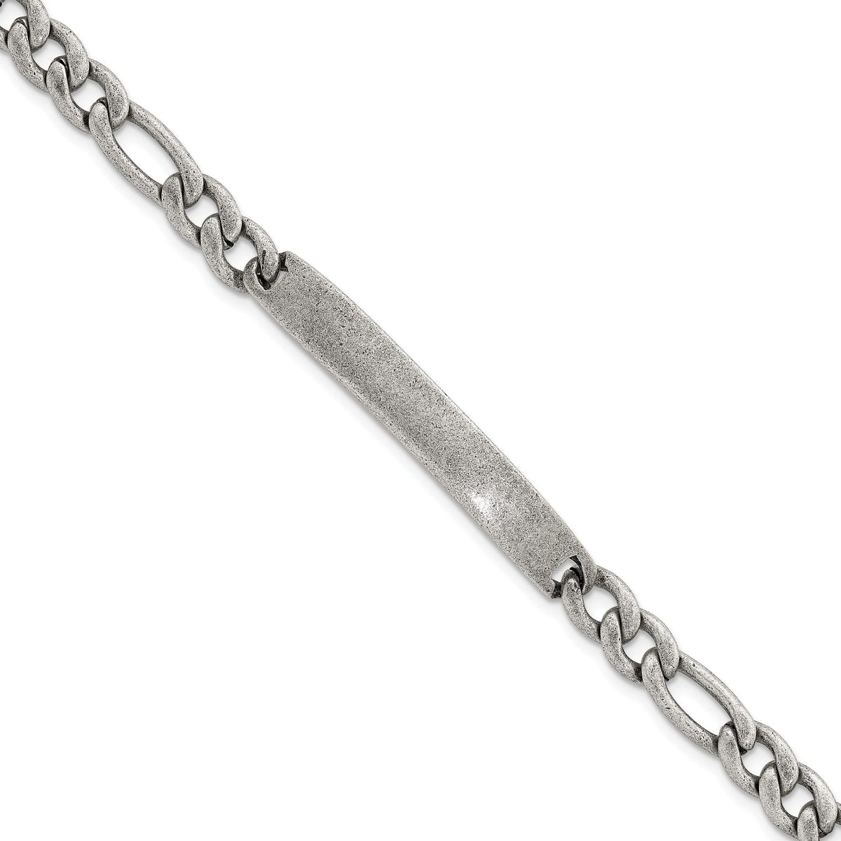 Chisel Franco Link ID Bracelet in Stainless Steel, Matte & Antiqued, 8.5 Inch - Sophia Jewelers Main image