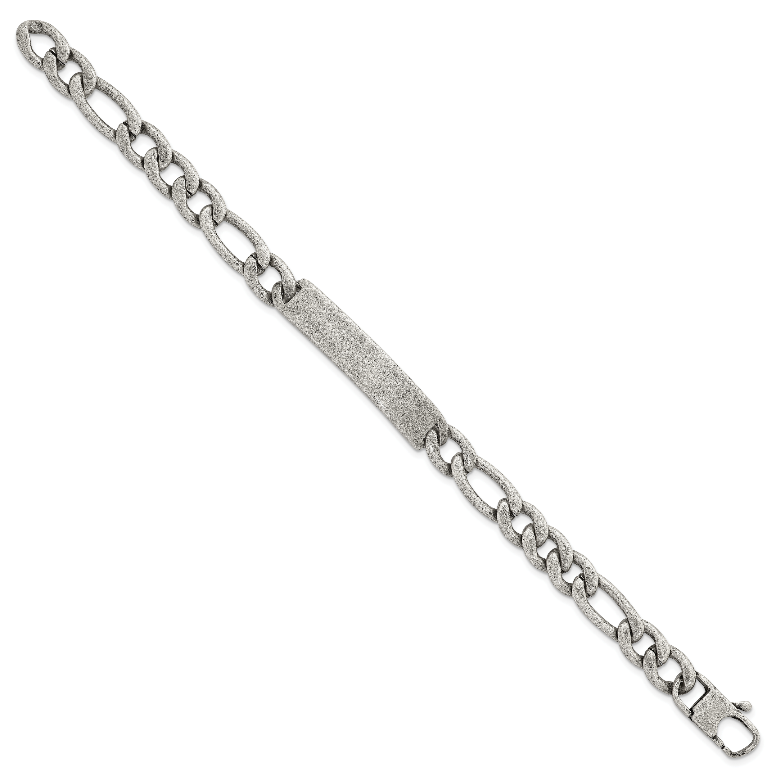 Antiqued Franco Stainless Steel ID Bracelet 9mm