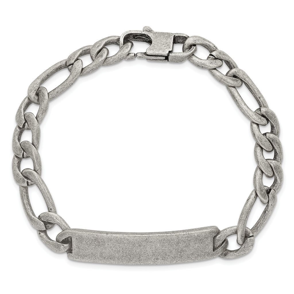Antiqued Franco Stainless Steel ID Bracelet 9mm