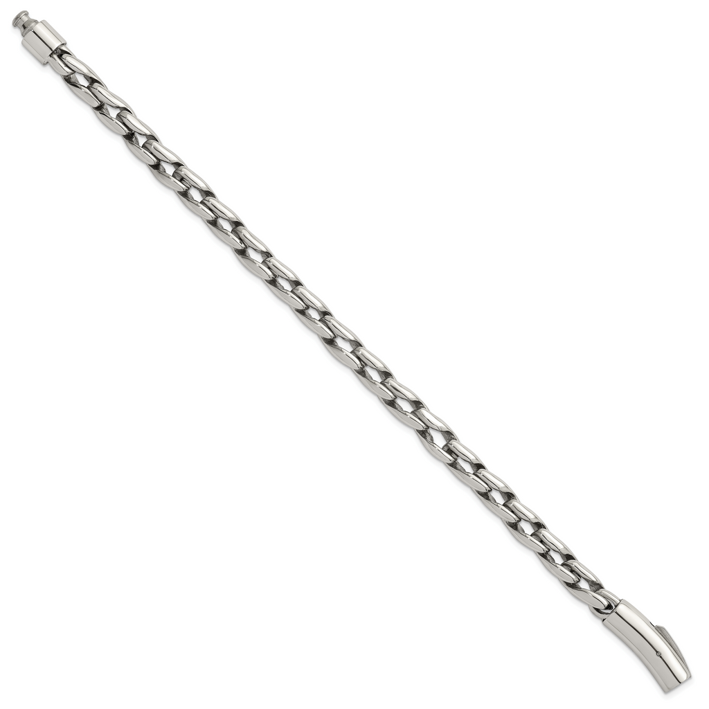 Polished Stainless Steel Bracelet 9mm