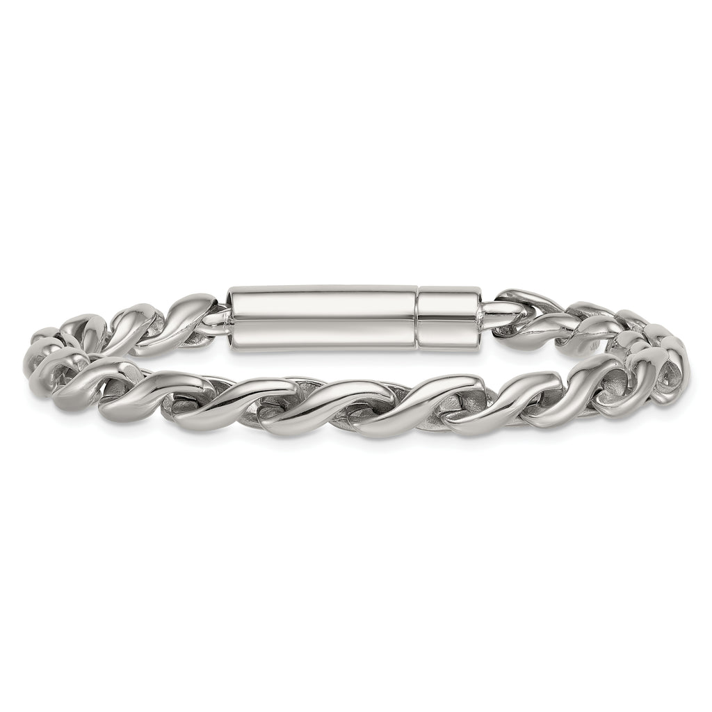 Polished Stainless Steel Bracelet 9mm