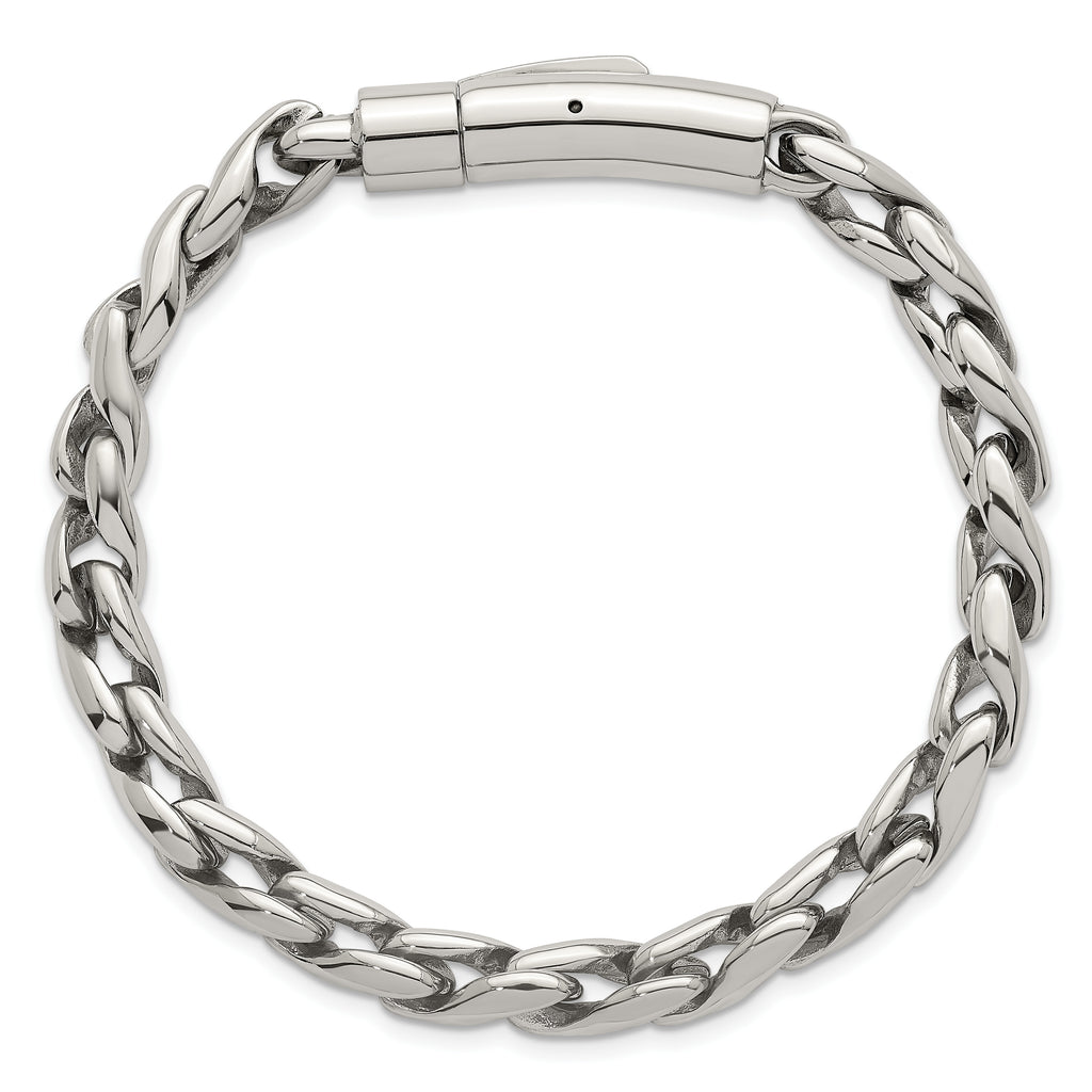 Polished Stainless Steel Bracelet 9mm
