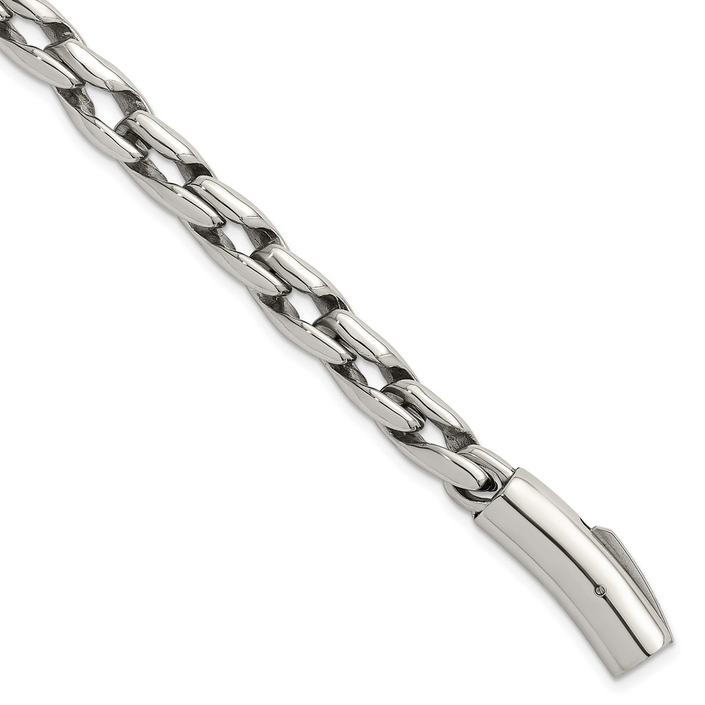 Polished Stainless Steel Bracelet 9mm