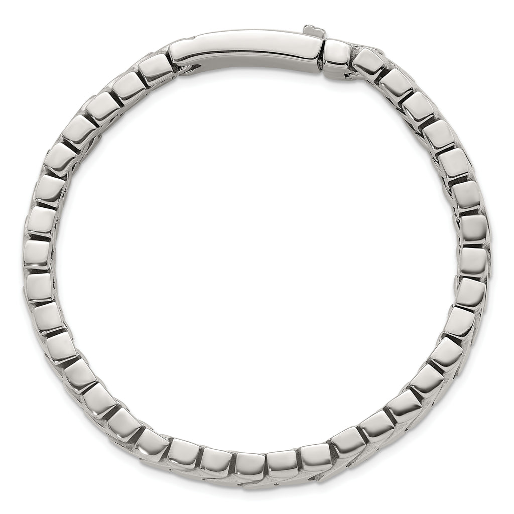 Polished Stainless Steel Bracelet 12mm