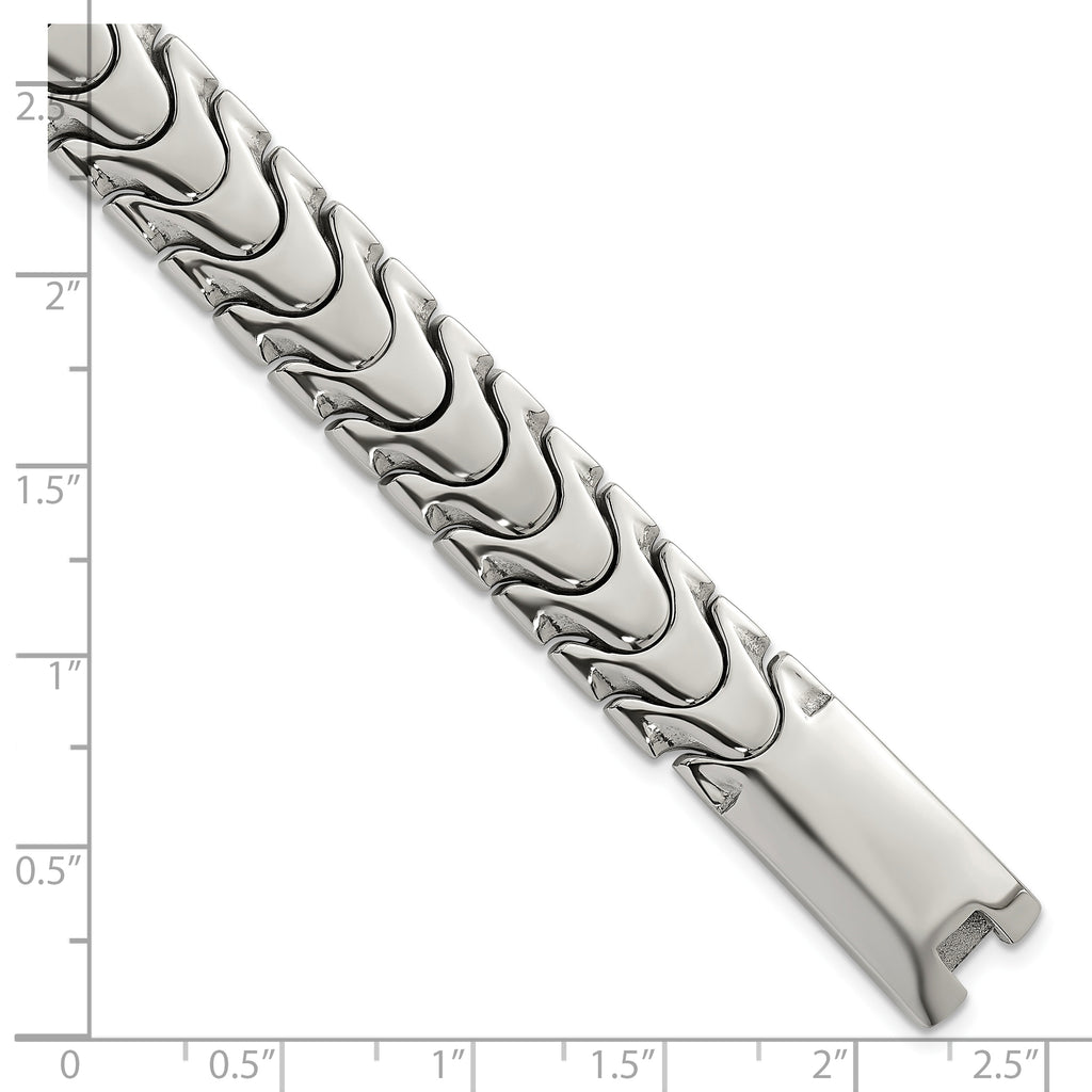 Polished Stainless Steel Bracelet 12mm