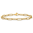 Polished Gold-Tone Stainless Steel Paperclip Chain Bracelet 4.1mm