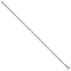 Polished Stainless Steel Paperclip Chain Bracelet 3.25mm