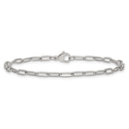 Polished Stainless Steel Paperclip Chain Bracelet 3.25mm