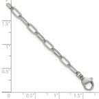 Polished Stainless Steel Paperclip Chain Bracelet 3.25mm