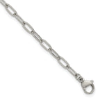 Polished Stainless Steel Paperclip Chain Bracelet 3.25mm