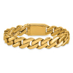 Polished Gold-Tone Stainless Steel Bracelet 13mm