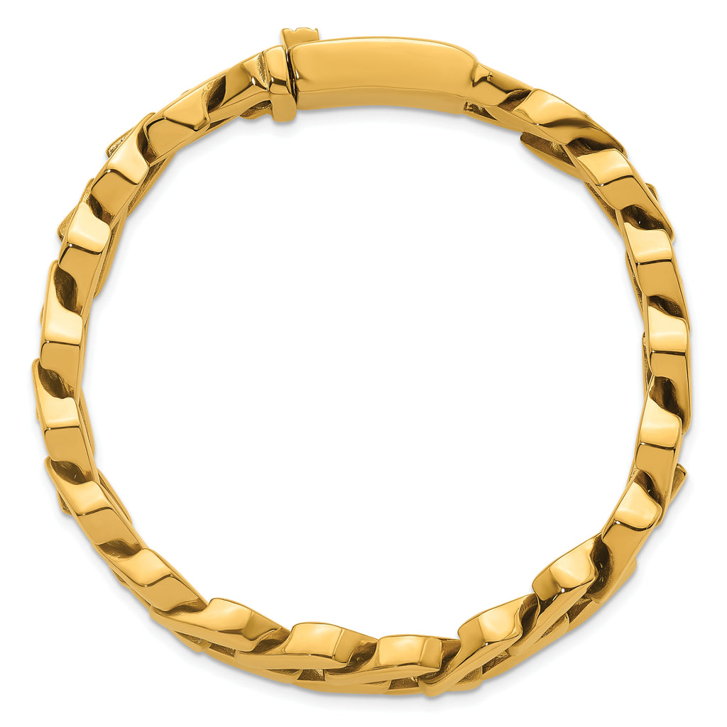 Polished Gold-Tone Stainless Steel Bracelet 13mm