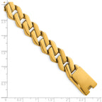 Polished Gold-Tone Stainless Steel Bracelet 13mm