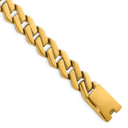 Polished Gold-Tone Stainless Steel Bracelet 13mm