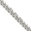 Polished Cubic Zirconia Stainless Steel Cable Chain Bracelet 12mm 8.5in
