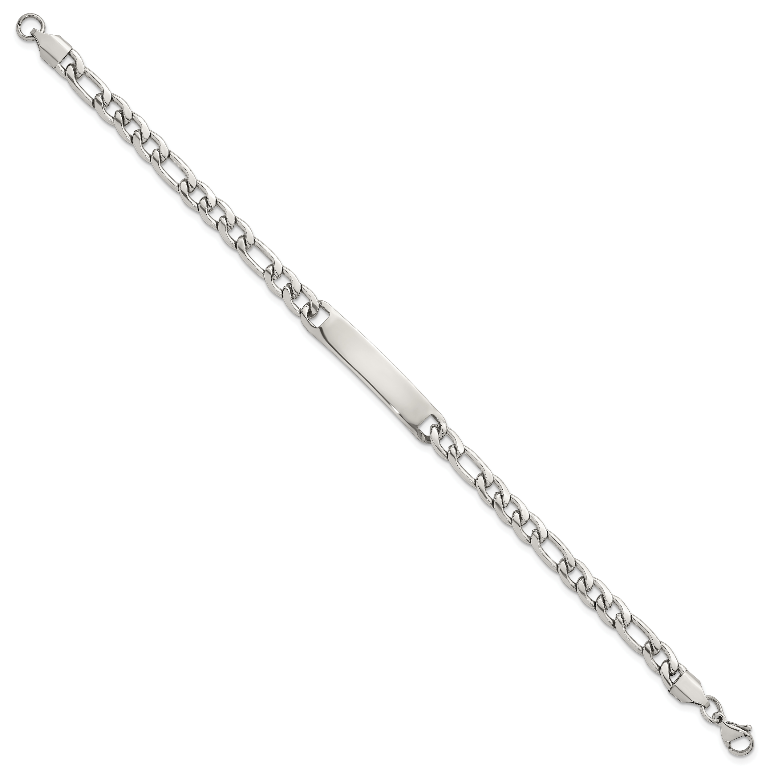Polished Stainless Steel ID Bracelet 5.85mm